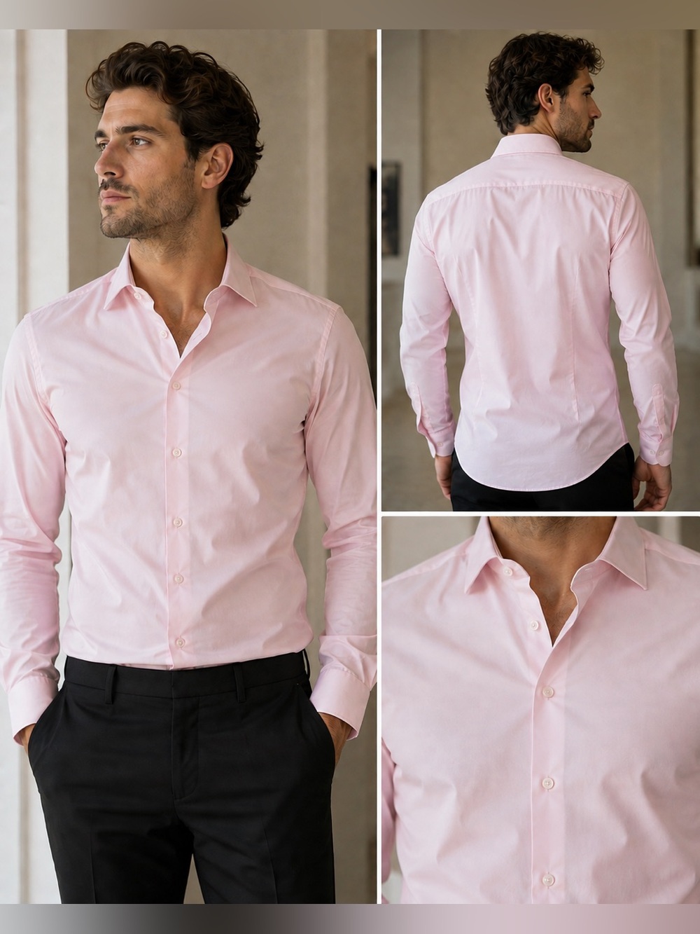 Roberto Cavalli Men’s Pink Dress Shirt 17.5 44 100% Cotton NWT